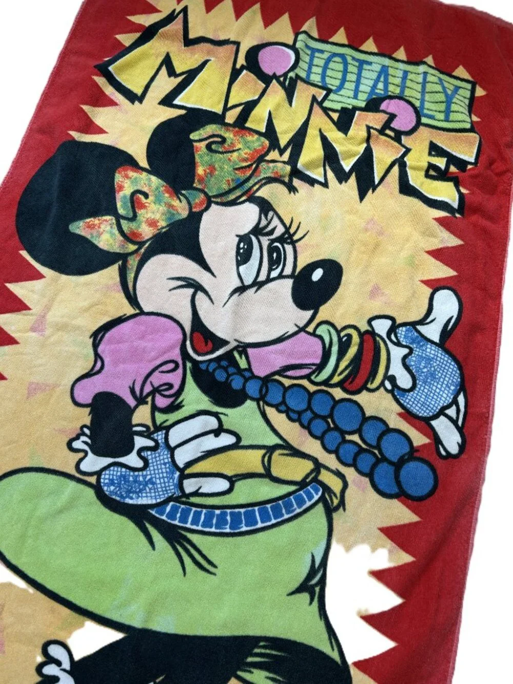Vintage 80's Franco Disney Minnie Mouse Beach Towel